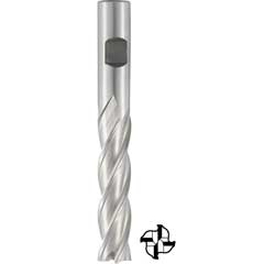 Schlichtfräser XL, Z4, 2,00mm HSS-Co8 Lang, Weldonschaft, Zentrumsschneide