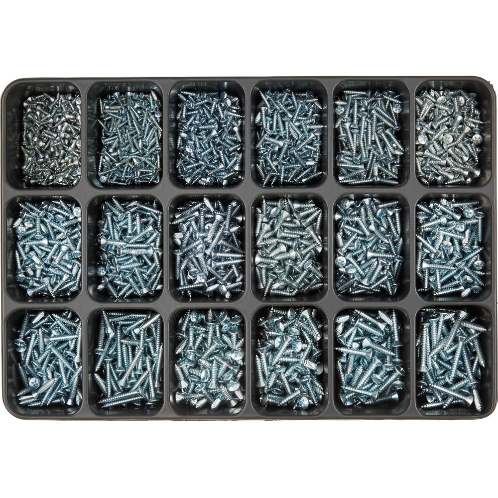 SPIRAL Sortimentkoffer 2.200-teilig Lisenk-Blechschr. DIN 7983 vz. blau A2K