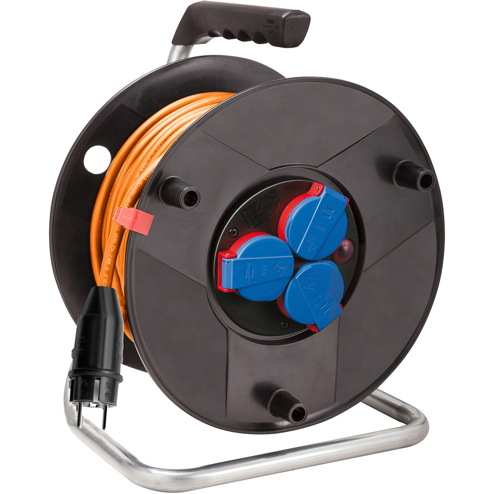 Leitungsroller 230V/16A,50m,3x1,5mm² AT-N07V3V3-F-K35,3x230V,IP44,Thermosch.