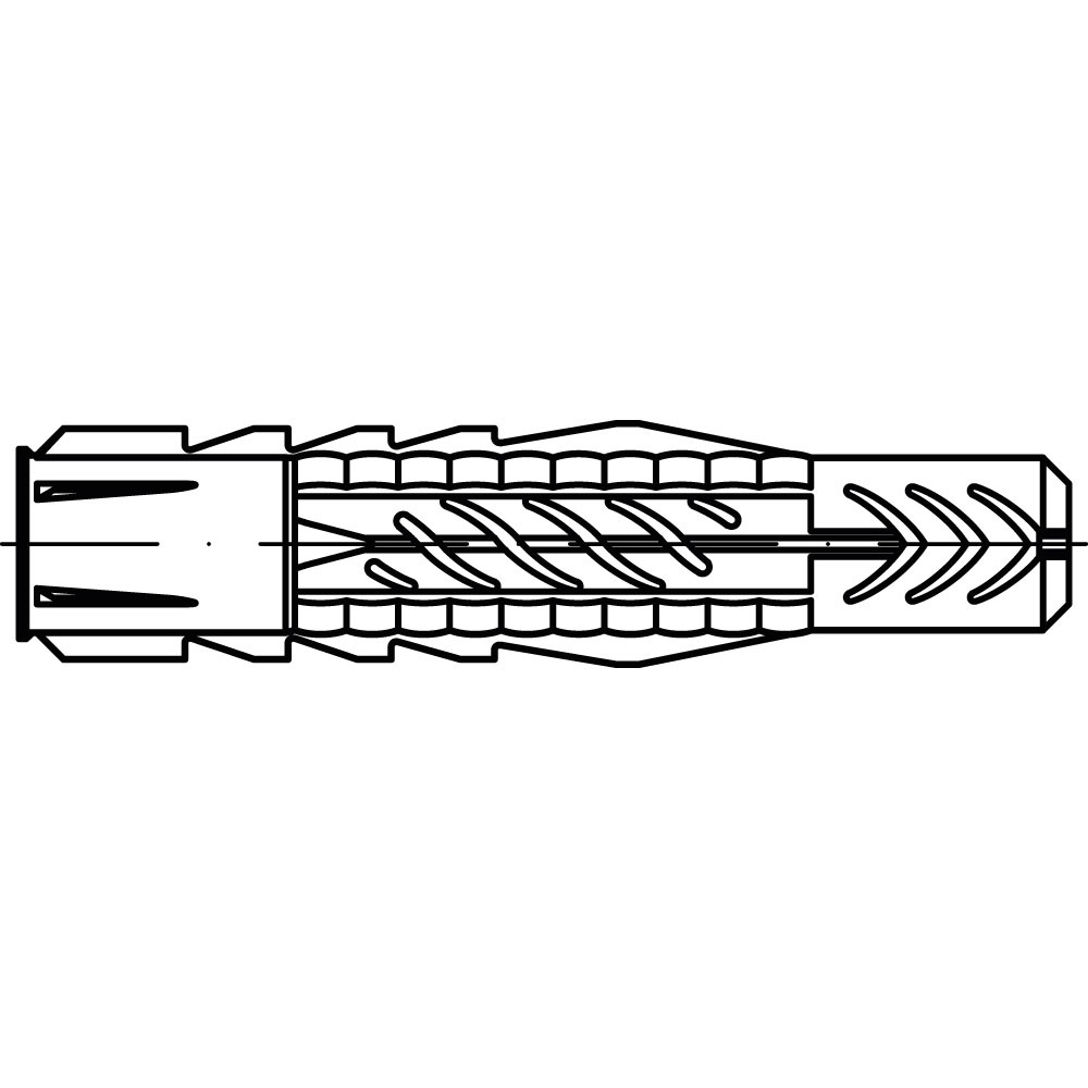 Dübel Nylon UX 14 x 75 VPE=10 Stück ohne Rand für Spanplattenschrauben