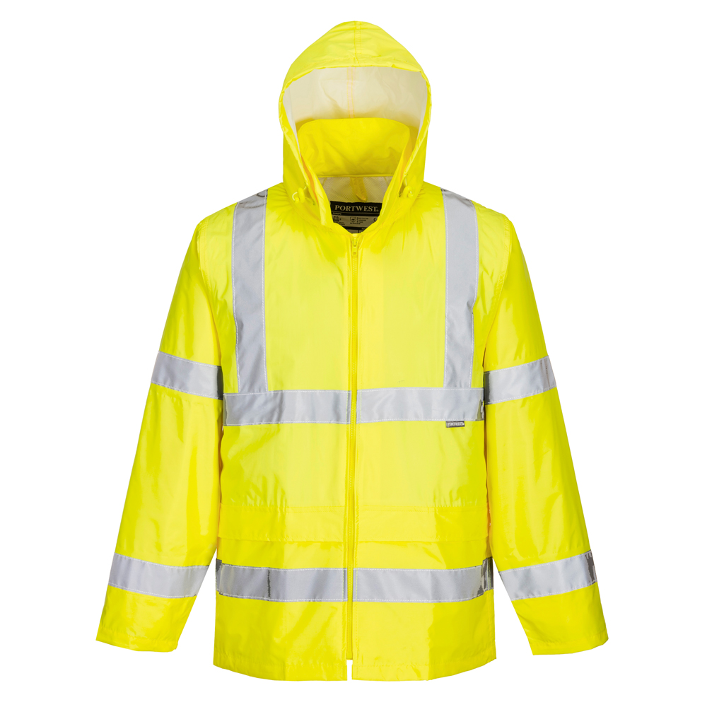 Regenjacke Warnschutz Gr. 2XL gelb EN 20471 Klasse 3, EN 343 3.1