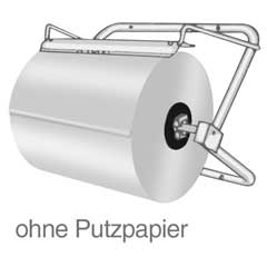 Putzpapier-Wandhalter,Stahlrohr ohne Putzpapier