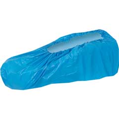 100 Stück Schuhüberzieher 410x150mm CPE blau,mit Gummiband