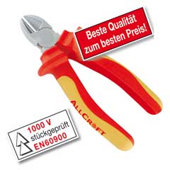 Seitenschneider 180mm EN60900 stückgeprüft,Chrom-Vanadium,verchromt