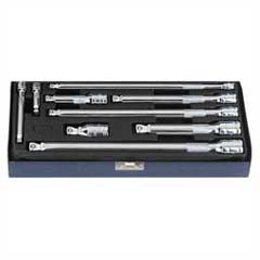 Pendelverlängerung-Satz 9-teilig 1/4"+3/8"+1/2" Antrieb,in Box