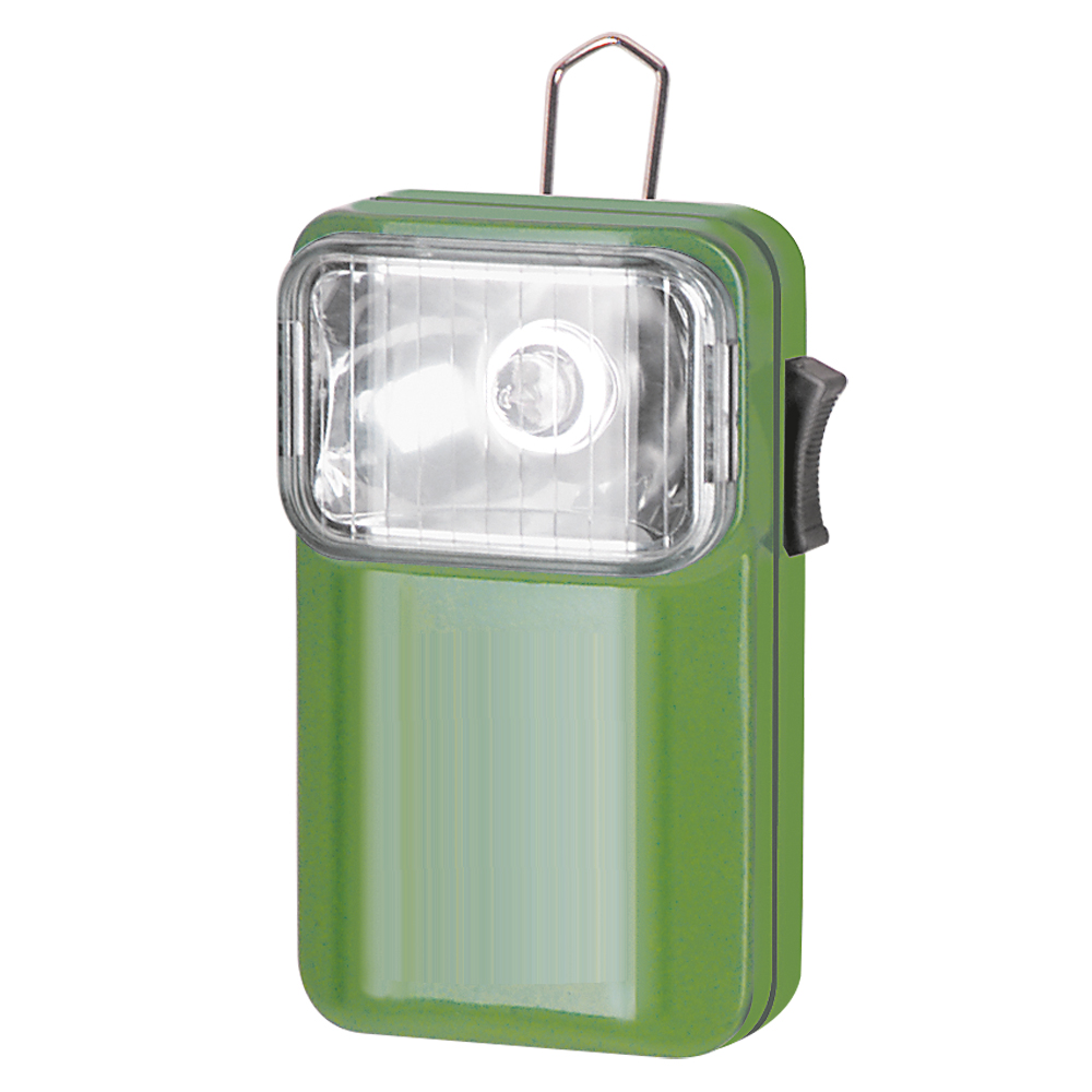 Metall-Flachtaschenlampe aufklappbar Dauerlicht-/Impuls-Schalter