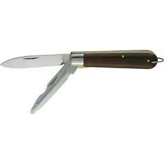 Kabelmesser 2-teilig USA-Typ Inox verchromte Klinge,Holzgriff