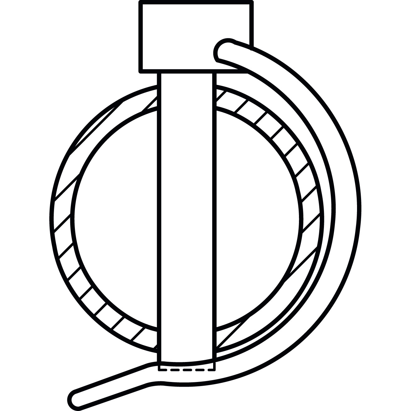 Rohrklappstecker ST A2K 8 x 50 x 25 GALV. VERZINKT VE=50