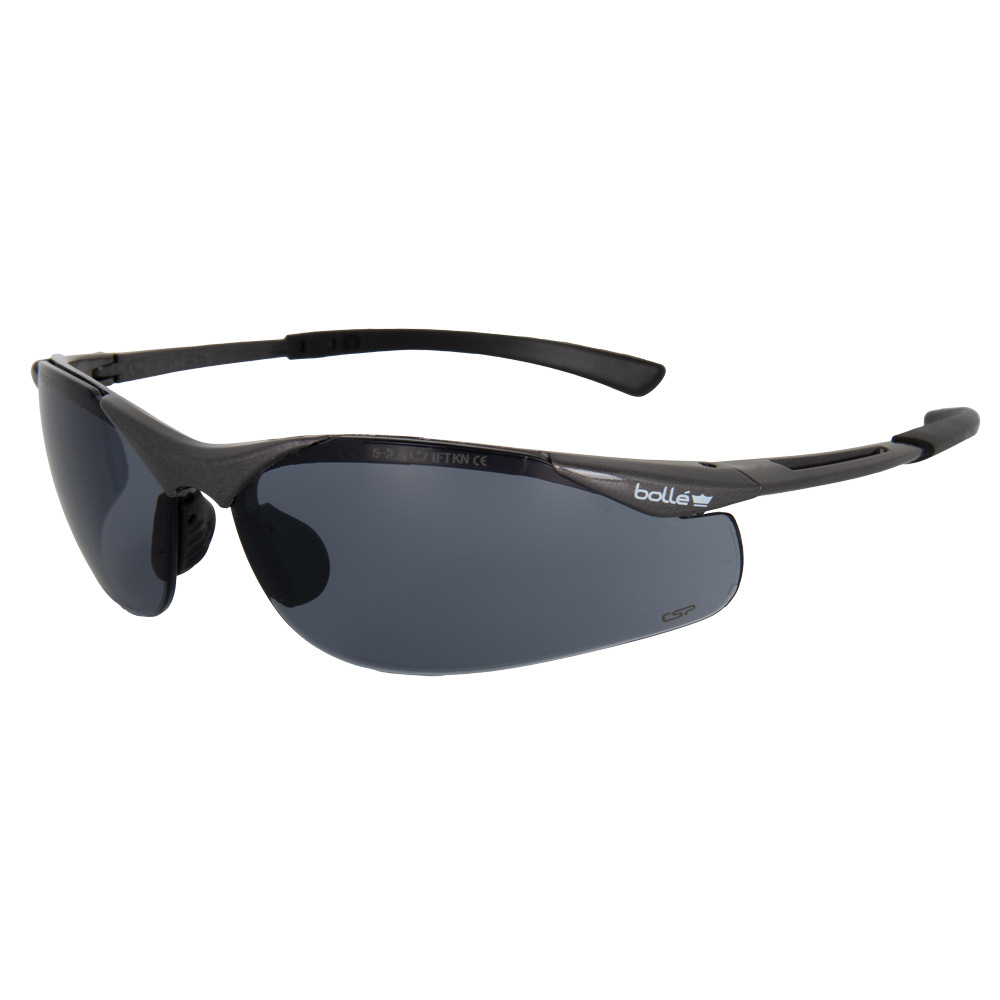 Bügelschutzbrille CONTOUR rauchglas EN 166 5-2,5 UV-Schutz ASAF Platinum