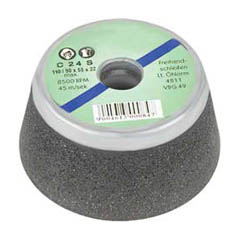 Schleiftopf 110/90x55x22 Stein mit Flanschaufnahme