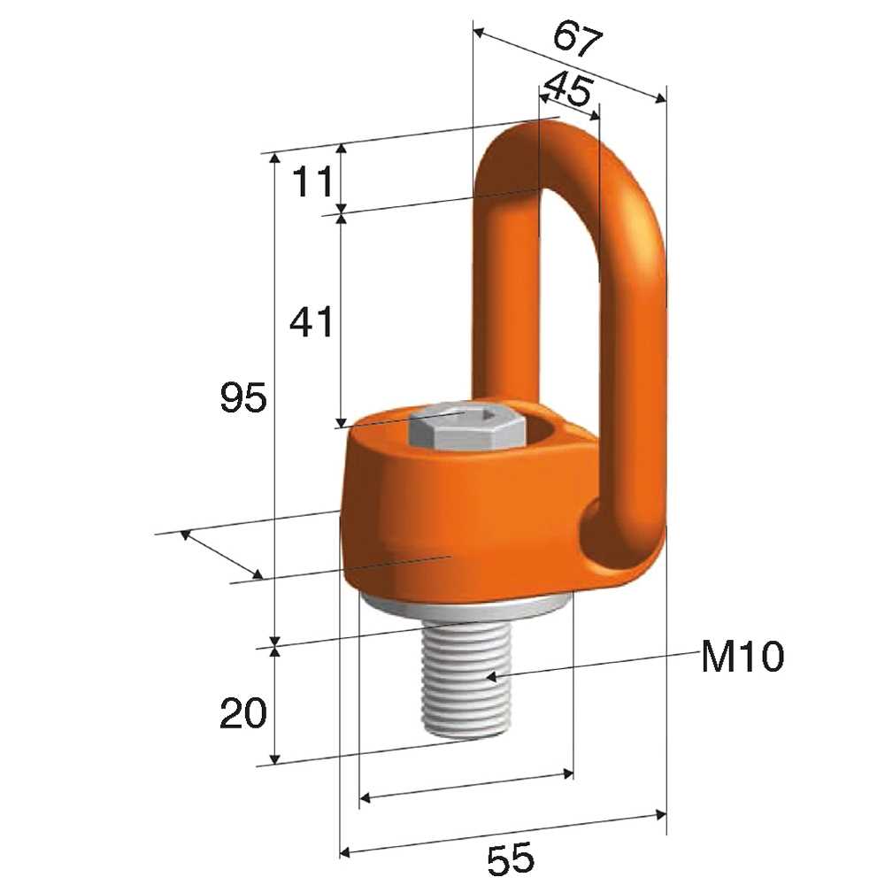 Anschlagpunkt Nicralloy PLAW 0,63t - M10 niedrige Bauhöhe