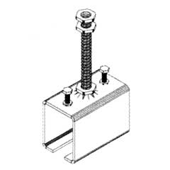 Schienenverbinder,verzinkt 30x35mm für Gewindestange M10