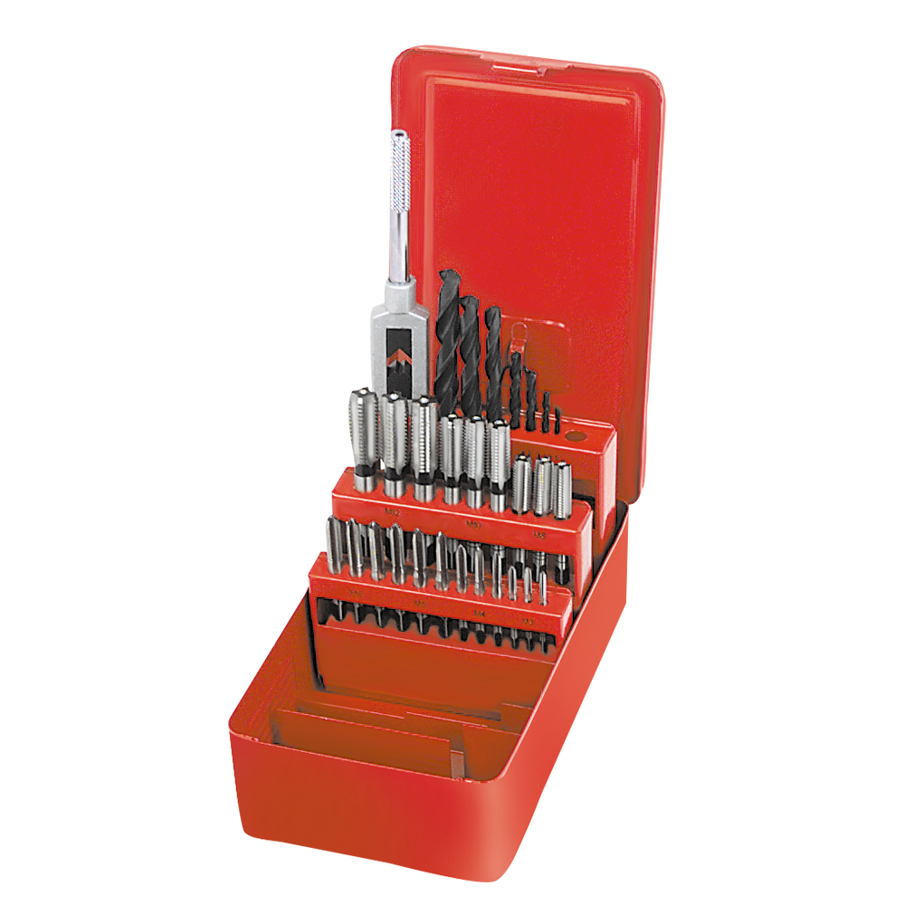 Handgewindebohrer-Kassette M3-M12 komplett,Super-HSS,geschliffen