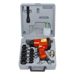 Preßluft-Schlagschrauber-Set 1/2" in Koffer,Schlagnüsse 9-27mm und Zubehör