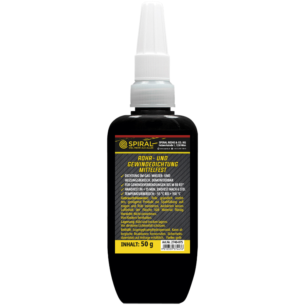 Rohr-u.Gewindedicht. mittelfest gelb 50g Dichtung im Gas-Wasser-u.Heizungsbereich