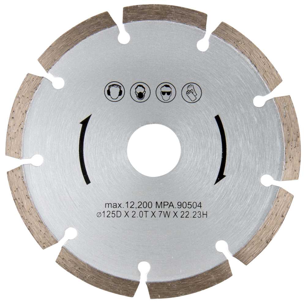 Diamant-Trennscheibe Ø125x2,5(7,5)x22mm für Beton Klinker Ziegel - segmemtiert
