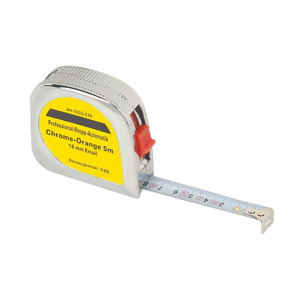 Rollbandmaß 3m,13mm,STOP-KOMPAKT,weiß Stopptaste, Automatik-Rücklauf