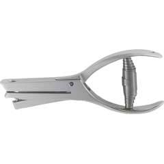 Schaffner-Kontrollzange,3mm Rundlochung vernickelt,145mm lang