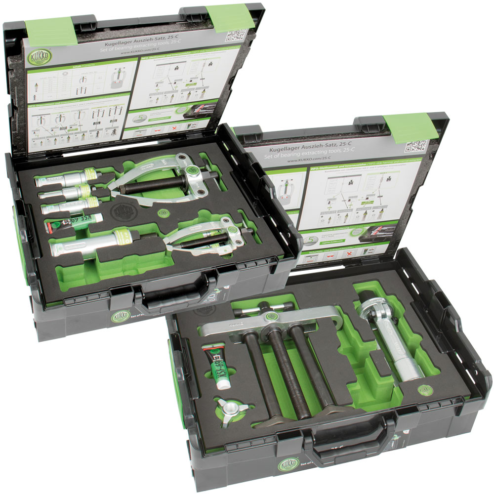 Abzieher-Garnitur K25C komplett,in Kunststoff-Box-System