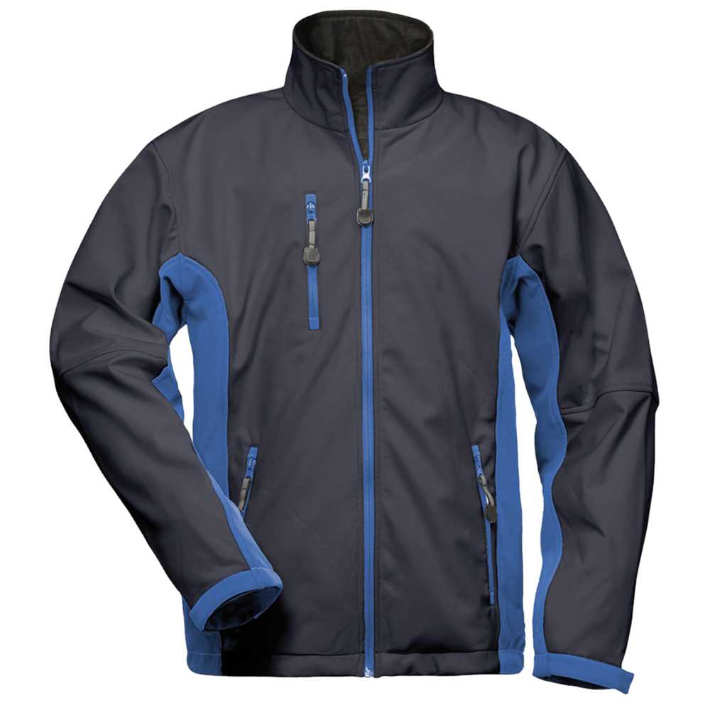 Softshell-Jacke marine/kornblau Gr.XL 3-Lagen-Laminat,atmungsaktiv,div.Taschen
