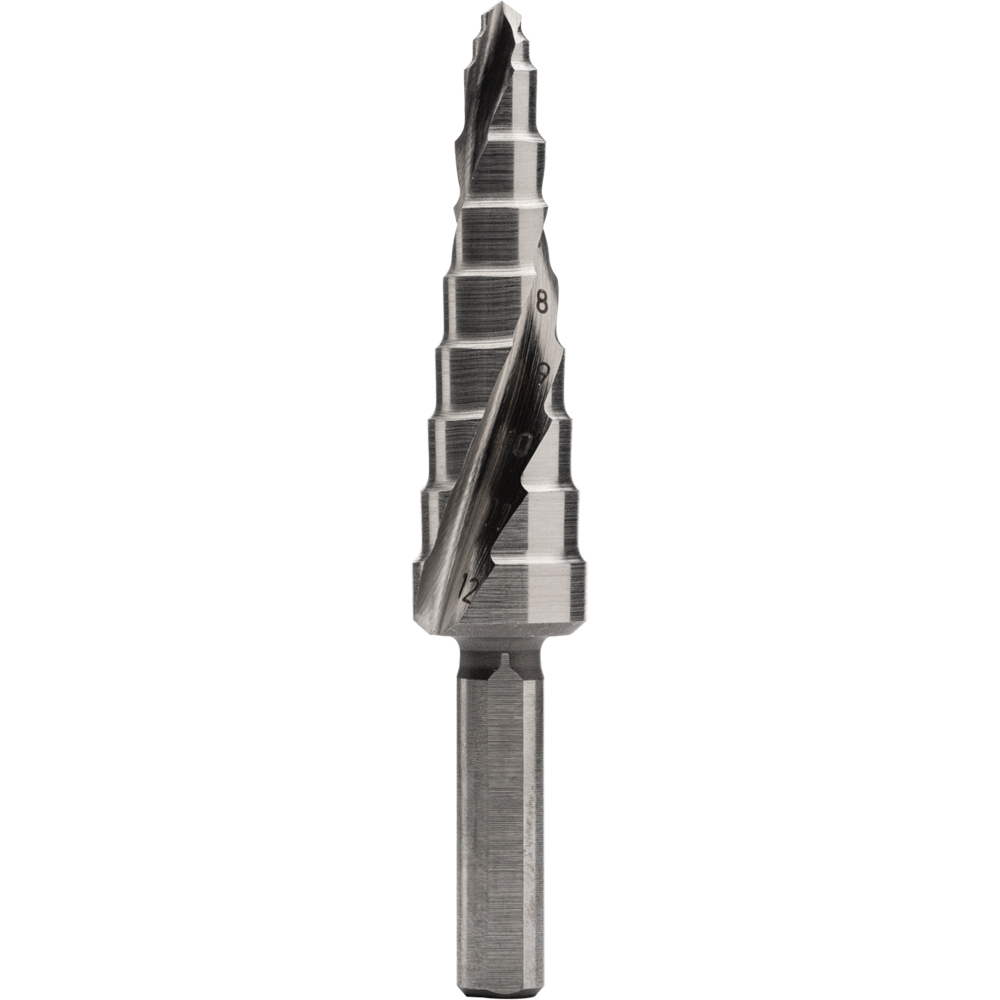 Stufenbohrer QUICK-STEP HSSE, Gr.0 5-12mm Dreikantschaft 6mm