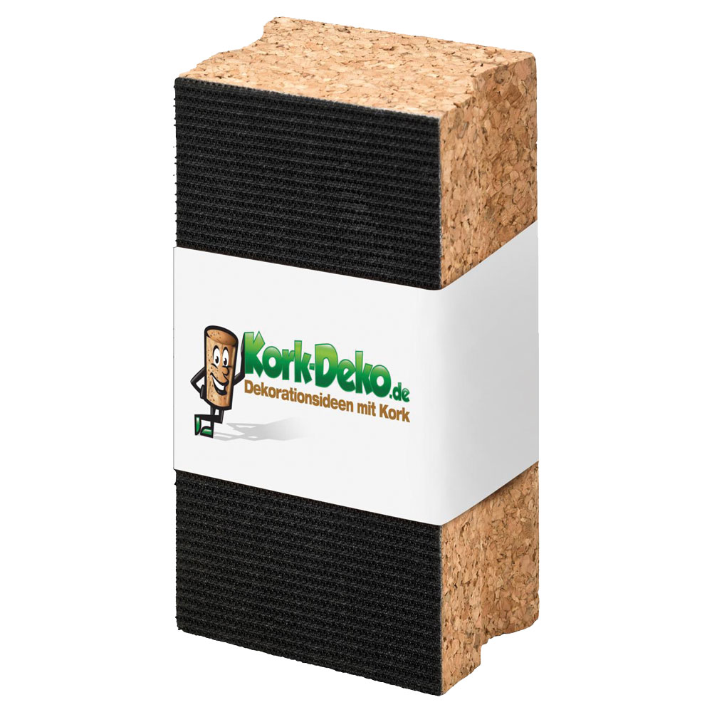 Kork-Schleifklotz 120x40x60mm mit Klett-Verschluss