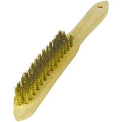 Drahtbürste MESSING 3-reihig Bürstenteil aus Messingdraht