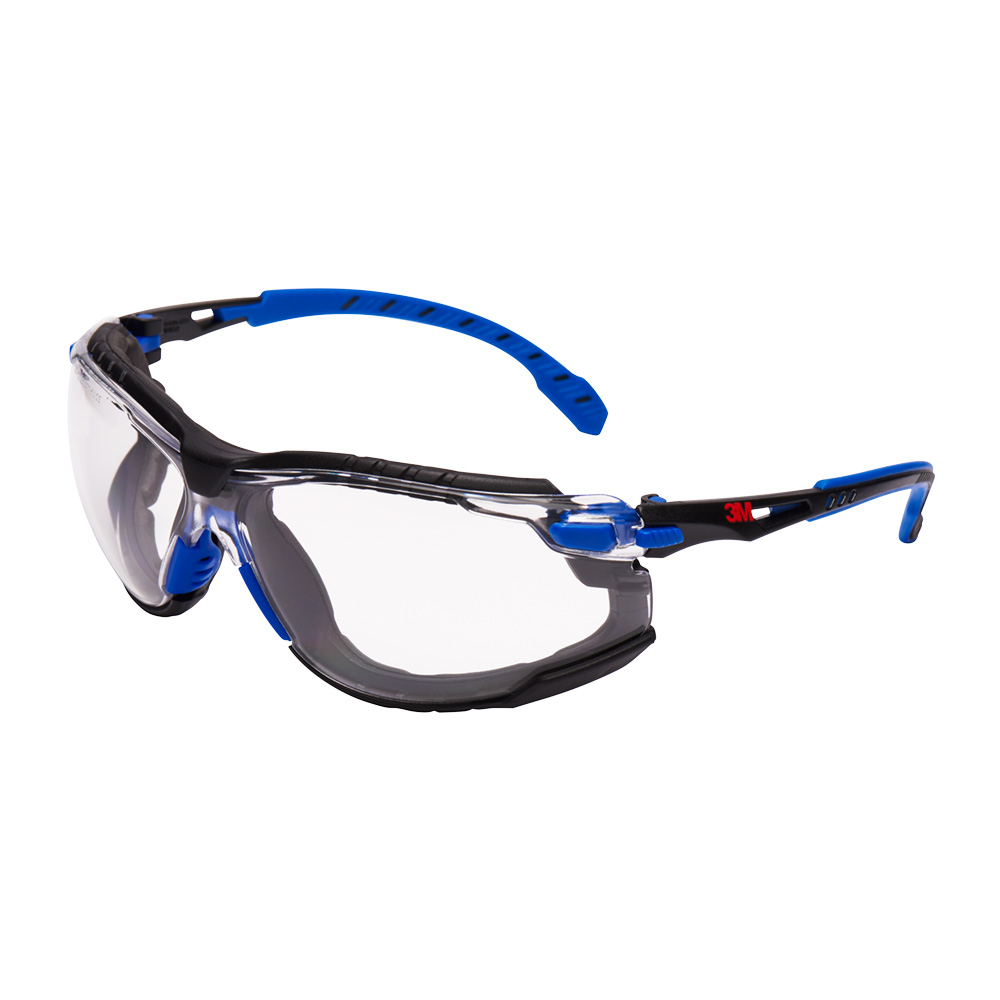 Schutzbrille S1101SGAF, klar, blau/schw. Kit: Schaumrahmen, Kopfband