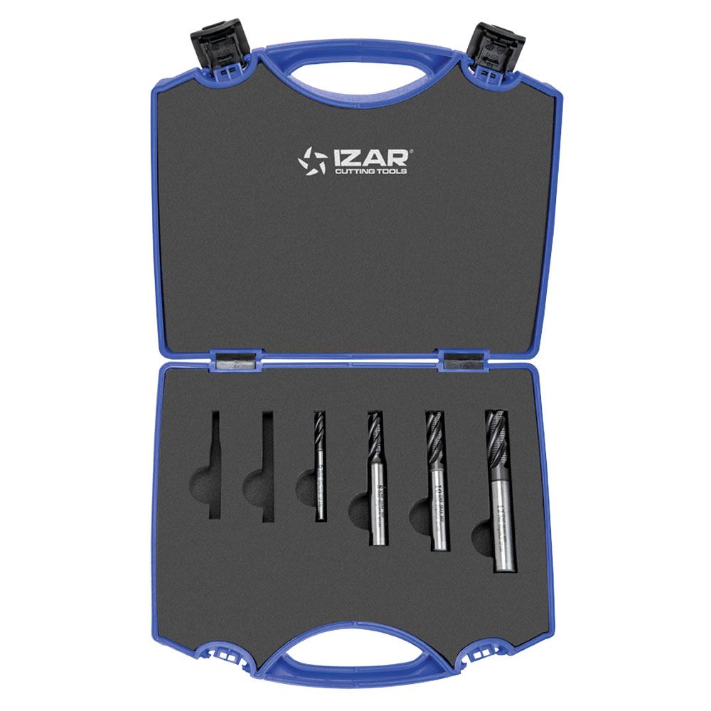 HSS-PM-Fräsersatz 6/8/10/12mm TiAlCN 4-tlg.beschichtet,Schruppfräser Typ NR-F