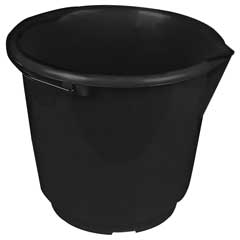 Eimer 15 Liter,mit Schnabel,schwarz Maßeinteilung,Metallbügel