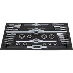 Gewindeschneidkassette 1/4-1" UNC,mit HSS-Gewindebohrern und Schneideisen