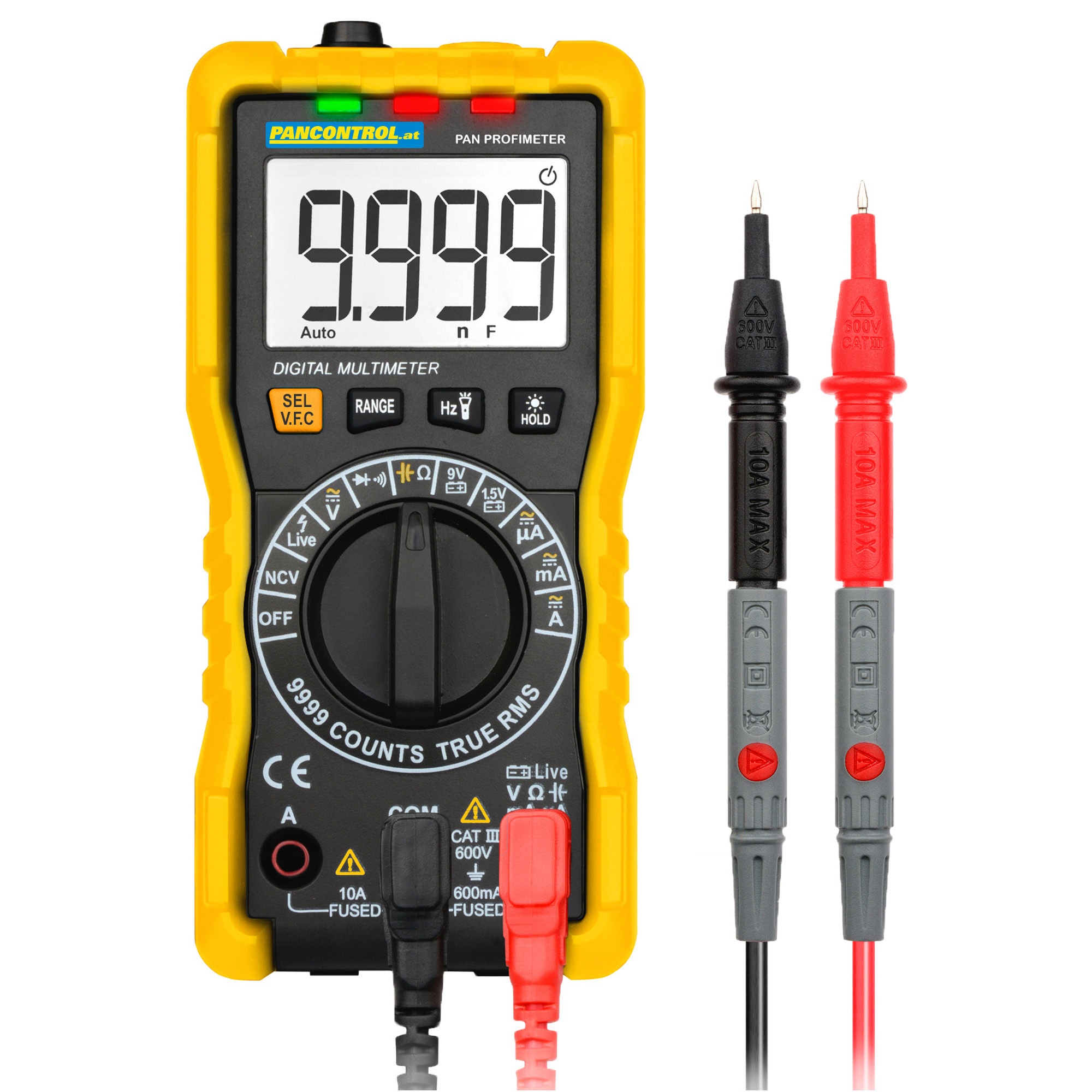 PAN Profimeter Digitalmultimeter RMS 600V,mit Kapazitäts-u.Frequenzmessung