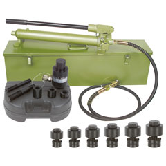 Loch-Knacker-Satz IEC 20-63mm,komplett mit Handpumpe in Box
