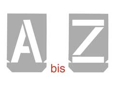 Großbuchstaben-Schablonen 30mm Schrifthöhe,aus verzinktem Stahlblech