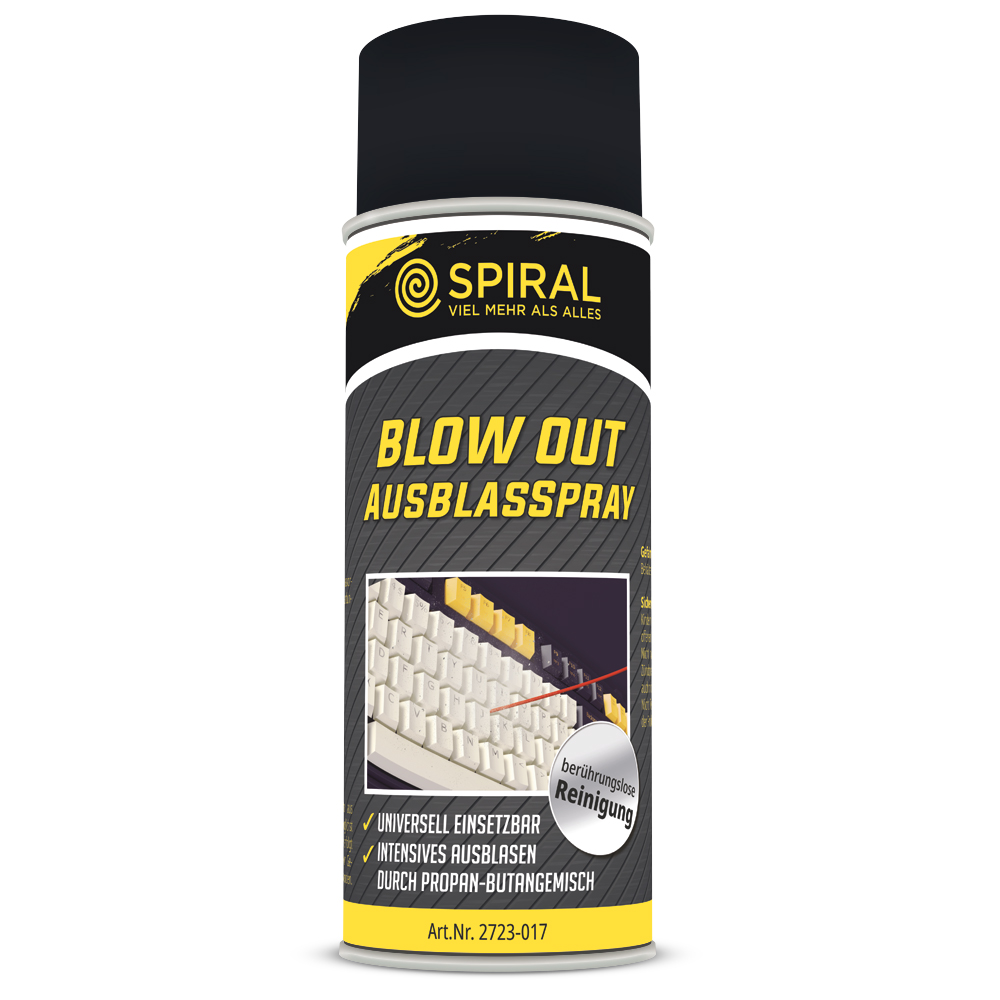 SPIRAL Druckluftspray BLOW OUT 400ml. entstaubt mit hohem Druck