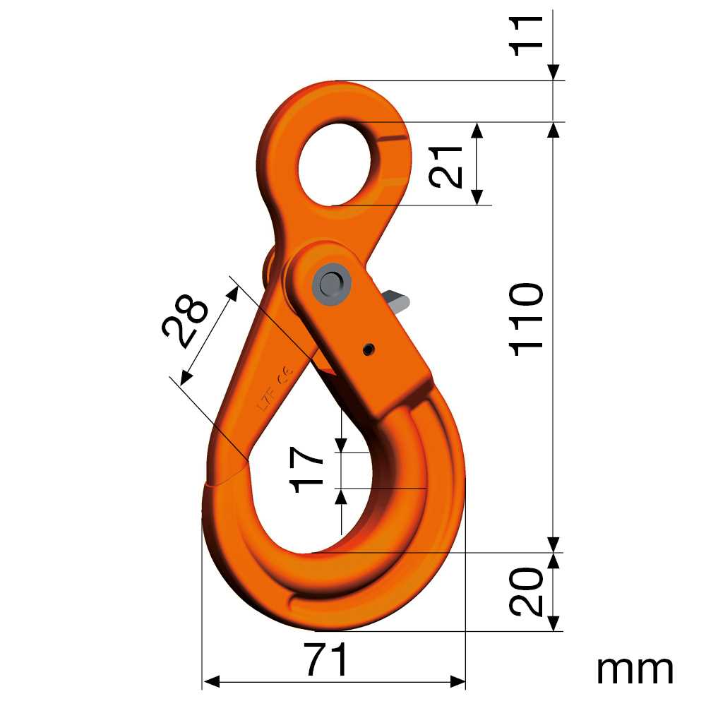 Sicherheitslasthaken Nicralloy LHW 5-6 mit Öse - G10,nach EN1677-3