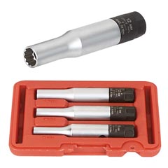 Glühkerzennuss-Set 3-teilig,8/10/12mm 15/18/18Nm 3/8" Antrieb,TORQ-CONTROL