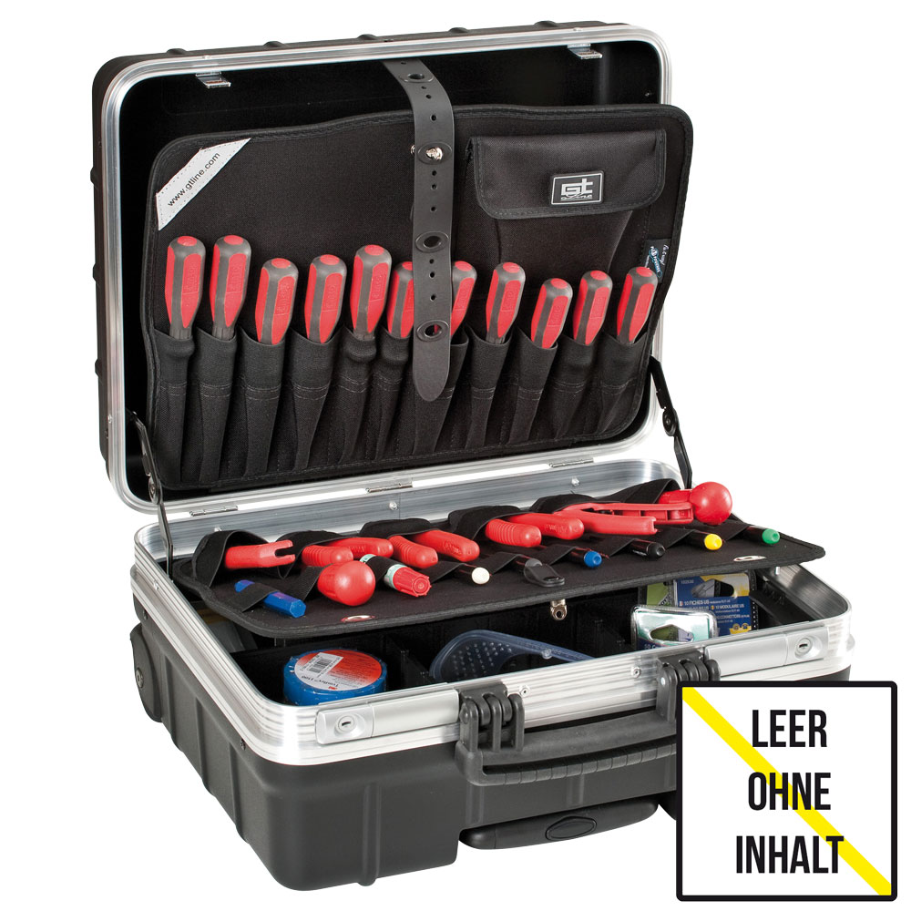 Mobilkoffer PP-Vario-Atomik,Alurahmen 2 Tafeln mit flexiblen Aufnahmen