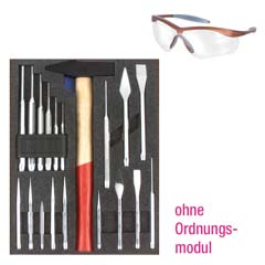 Schlagwerkzeug-Satz 20-teilig,Meißel+ Splintentreiber+Körner+Schutzbrille
