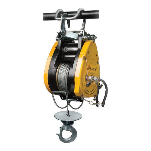 Bauwinde PRO16, WLL 160kg, 28m Hub, 230V 240x180x660mm, nur 23kg, Seildurchm. 5mm