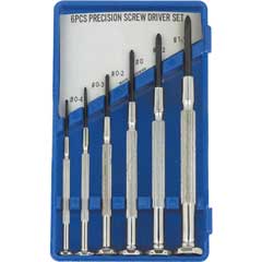 Uhrmacher-Kreuzschlüssel-Schrauber-Satz 6-teilig: 0,8/1,4/2,0/2,4/3,0/3,8