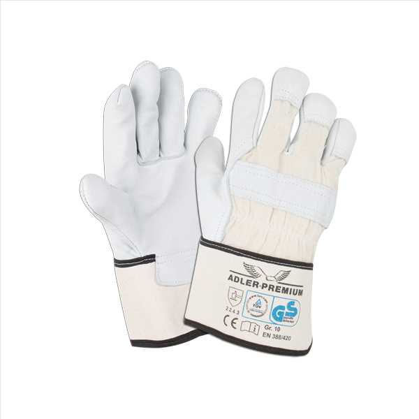 Lederhandschuh ADLER PREMIUM Gr. 10 EN 388 2.1.2.3.X. CE Cat.II