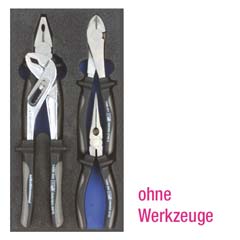 Ordnungsmodul Zangen 1  4-teilig leer BxT 165x345mm,schwarz/blau