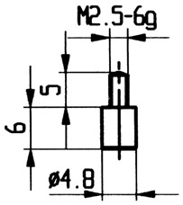 Messeinsatz Modell 1 für alle Messuhren mit Innengewinde M2