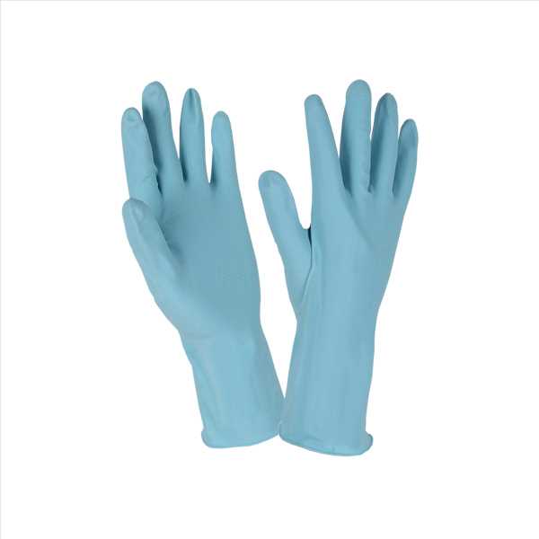 Haushalts-Handschuh blau Gr.S innen velourisiert,gute Passform