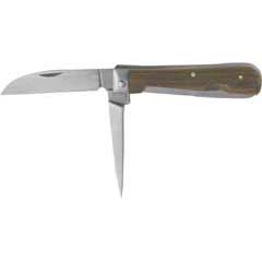 Kabelmesser 2-teilig lange Klinge mit Holzgriff,langer Klinge,Halbrundschaber