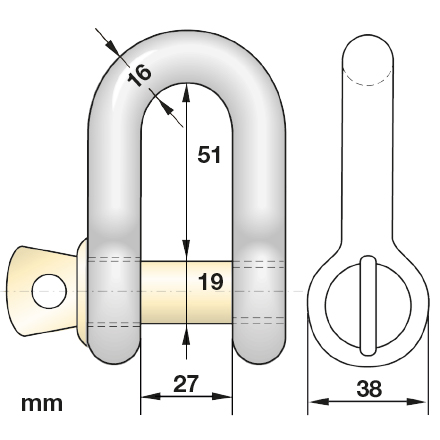 Schäkel 3,25 t hochfest