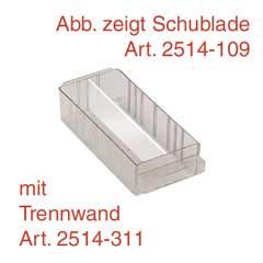 24 Unterteilungen 35/135,glasklar,zu Kleinteilmagazin