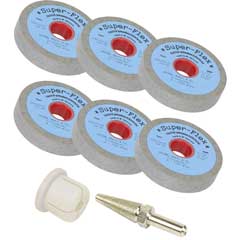 Polier-Set 8-teilig 100x20x25B 6 Stück+Dorn,verschiedene Körnungen