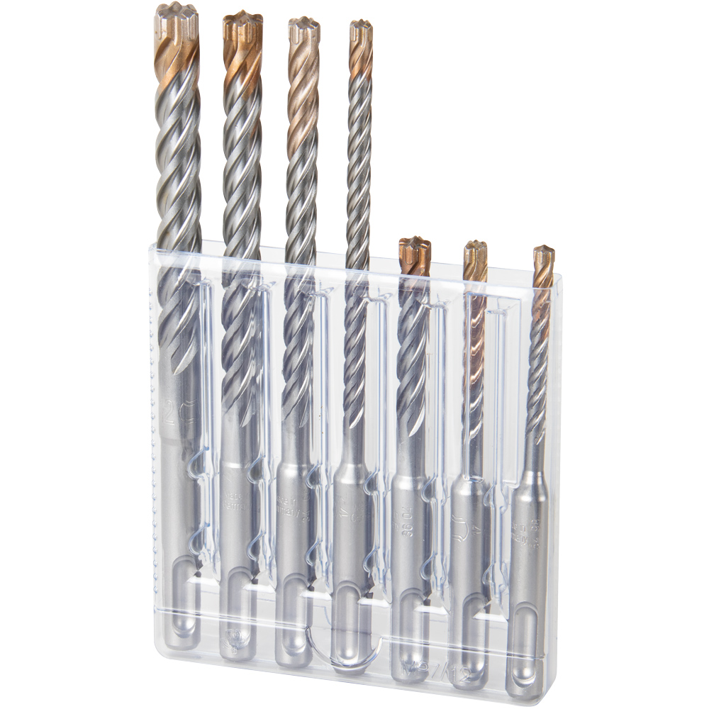 SDS-Plus S4-Set 7-teilig 5-6-8x110mm+6-8-10-12x160mm